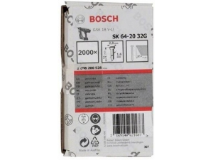 Штифты BOSCH SK64-20 G для гвоздезабивателя GSK 18 V-LI 2000 шт. (32х2,8х1,35 мм) 2608200528