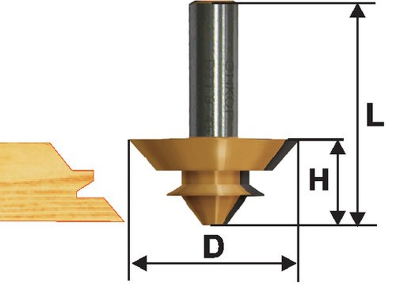 Фреза Энкор комбинированная универсальная (44.5х21 мм; хвостовик 12 мм) по дереву 10611