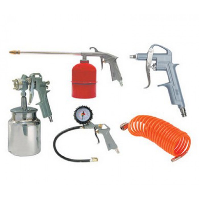 Набор пневмоинструмента ДИОЛД для компрессора ИП-2 (распылитель с нижним бачком, пистолет для накачки воздуха, промывочный, продув