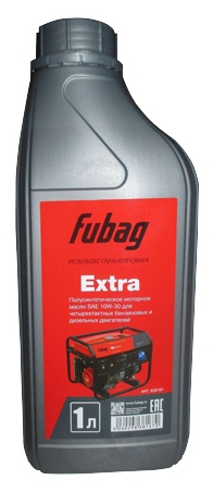 Масло 4-х тактное FUBAG 1 литр Extra SAE 10W-30 полусинтетика 838252