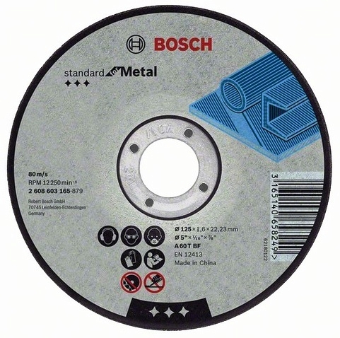 Диск абразивный отрезной по металлу BOSCH 115х22х2,5 мм Standard