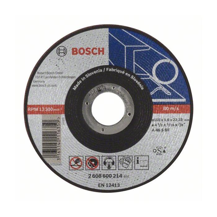 Диск абразивный отрезной по металлу BOSCH 115х22х1,6 мм (1шт.)