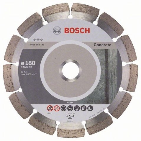 Диск алмазный BOSCH 180_22.23_2.0 по бетону сегментный Professional for Concrete 2608602199