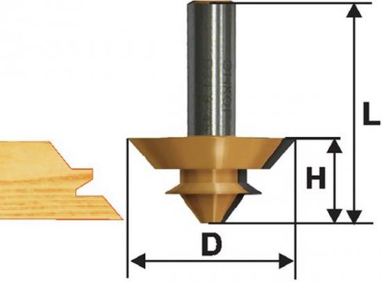 Фреза Энкор комбинированная универсальная (38.1х14.3 мм; хвостовик 12 мм) по дереву 10610