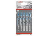 Пилки для лобзика BOSCH по стали (67 мм; 5 шт.) T118 AF BIM 2.608.634.505