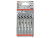 Пилки для лобзика BOSCH по дереву (74 мм; 5 шт.) T101 BR HCS 2.608.630.014