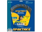 Диск пильный Практика твёрдосплавный по дереву 250х32\30 мм,24 зуба