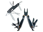 Мультитул Практика набор 2 шт,плоскогубцы 10 в1+нож 8 в 1 складной,черные,в дисплее по 6 шт
