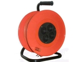 Удлинитель силовой QUATTRO ELEMENTI УХз-4 50 метров, провод КГ 3х2,5 мм 2, 4 розетки, катушка металл