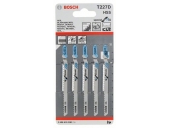 Пилки для лобзика BOSCH по алюминию (74 мм; 5 шт.) HSS T227 D 2.608.631.030