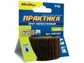 Круги лепестковые Практика с оправкой 60х30мм,P 40,хвостовик 6 мм