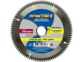 Диск пильный Практика твёрдосплавный по алюминию 216х30 мм,100 зубов