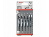 Пилки для лобзика BOSCH по дереву (74 мм; 5 шт.) T244 D HCS 2.608.630.058