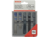 Набор пилок для лобзика BOSCH 10шт. дерево/мет 2607010148