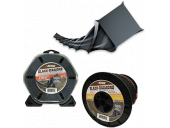 Леска триммерная ECHO Black Diamond Line 2,4 мм*270 м (витой квадрат)