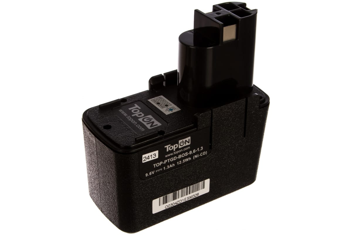 Аккумулятор TopON Для Bosch GBM 9.6V 1.3Ah (Ni-Cd) PN: 2 607 335 072.
