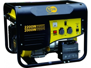 Бензиновый генератор TOR TR2500E 2,0кВт 220В 15л с кнопкой запуска 2897181