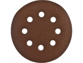 Круг шлифовальный ЗУБР СТАНДАРТ из абразивной бумаги на велкро основе, 8 отв., Р180, 125мм, 5шт