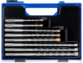 Бур ЗУБР 8 шт: 5/6х110. 6/8/10х160, 8/10/12х210 мм, набор SDS-plus