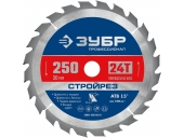 Диск пильный ЗУБР Стройрез, 250 х 30 мм, 24Т