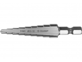 Сверло ступенчатое ЗУБР 4-12 мм, 9 ступеней