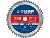 Диск пильный ЗУБР Стройрез, 250 х 30 мм, 48Т