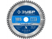 Диск пильный ЗУБР Ламинат 185 х 30 мм, 60Т
