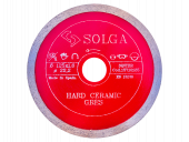 Диск алмазный SOLGA DIAMANT HARD CERAMICS сплошной (керамогранит) 125мм/22,23