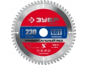 Диск пильный ЗУБР Универсальный рез, 230 x 32/30 мм, 60Т