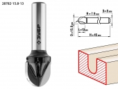 Фреза ЗУБР 15.8 x 13 мм, радиус 7.9 мм