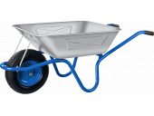 Тачка ЗУБР ПТ-250 с широким пневматическим колесом, строительная одноколесная, 250 кг