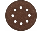 Круг шлифовальный ЗУБР СТАНДАРТ из абразивной бумаги на велкро основе, 8 отв., Р80, 125мм, 5шт