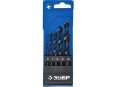 Набор сверл ЗУБР 5 шт: (4-5-6-8-10 мм), М-образная заточка